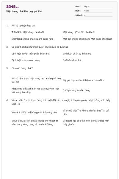 Hiện tượng nhật thực, nguyệt thứ