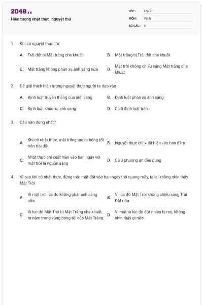 Hiện tượng nhật thực, nguyệt thứ