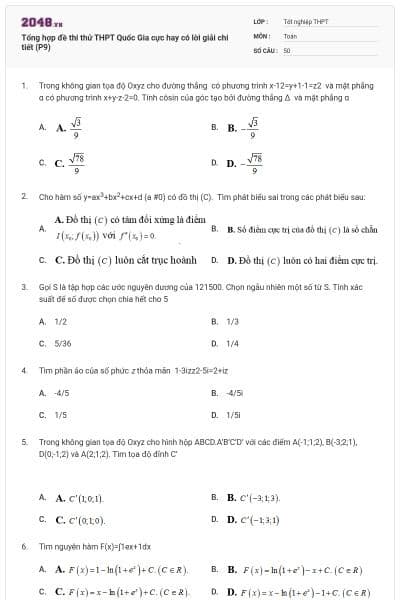 Tổng hợp đề thi thử THPT Quốc Gia cực hay có lời giải chi tiết (P9)