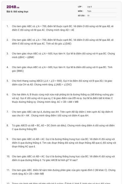 Bài 6: Đối xứng trục