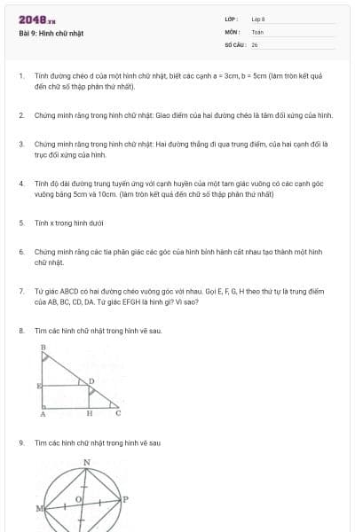 Bài 9: Hình chữ nhật