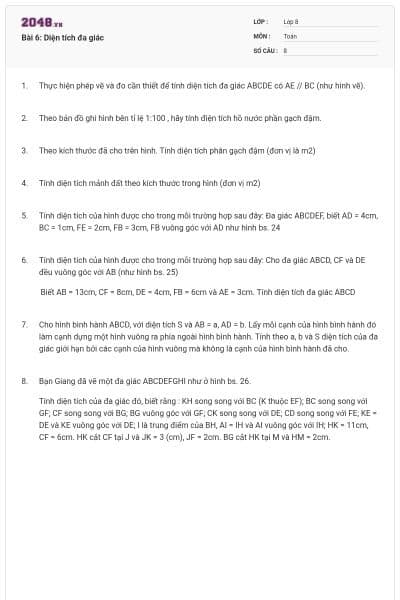 Bài 6: Diện tích đa giác