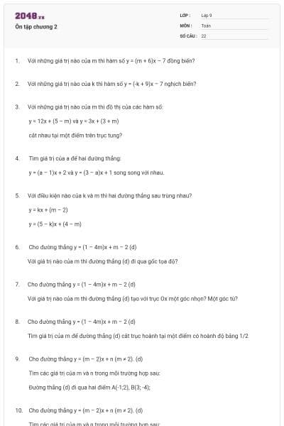 Ôn tập chương 2