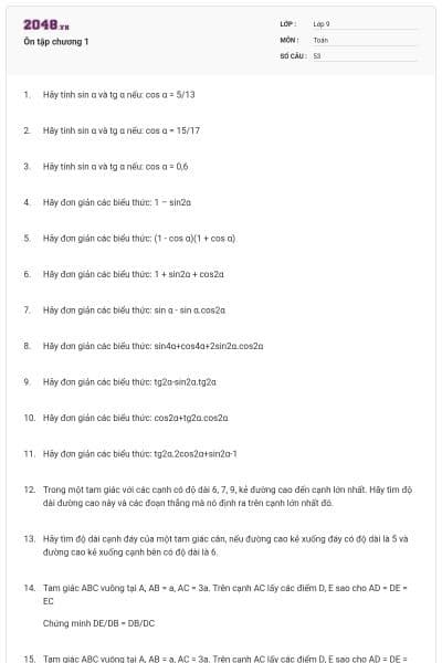 Ôn tập chương 1