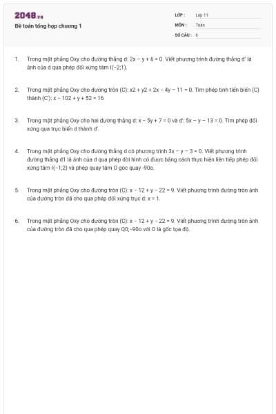 Đề toán tổng hợp chương 1
