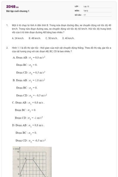 Bài tập cuối chương 1