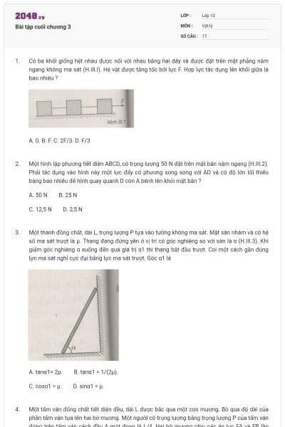 Bài tập cuối chương 3