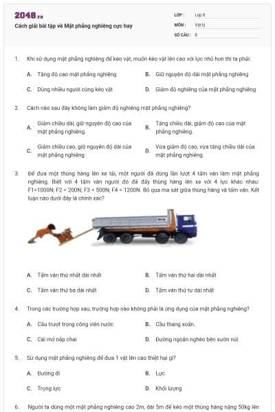 Cách giải bài tập về Mặt phẳng nghiêng cực hay