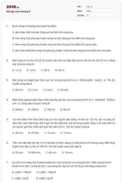 Bài tập cuối chương II