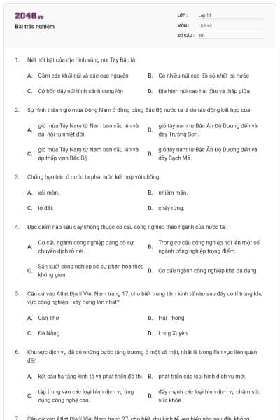 Bài trắc nghiệm