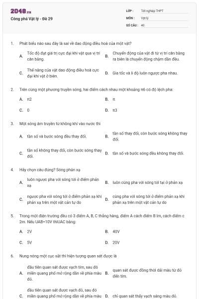 Công phá Vật lý - Đề 29