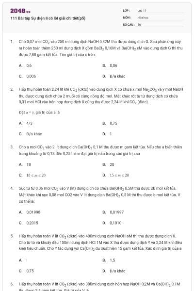 111 Bài tập Sự điện li có lời giải chi tiết(p5)