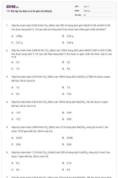 111 Bài tập Sự điện li có lời giải chi tiết(p4)
