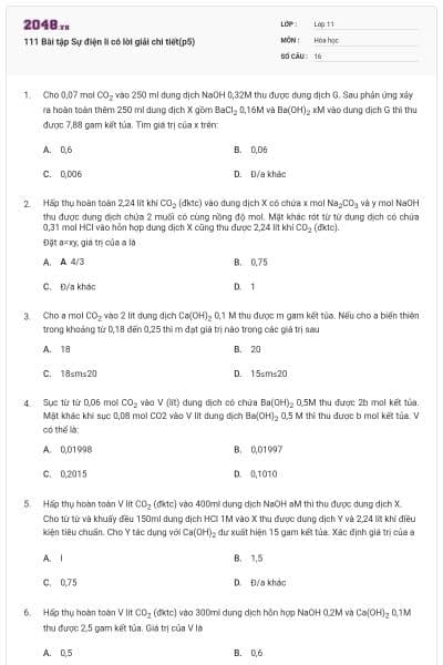 111 Bài tập Sự điện li có lời giải chi tiết(p5)