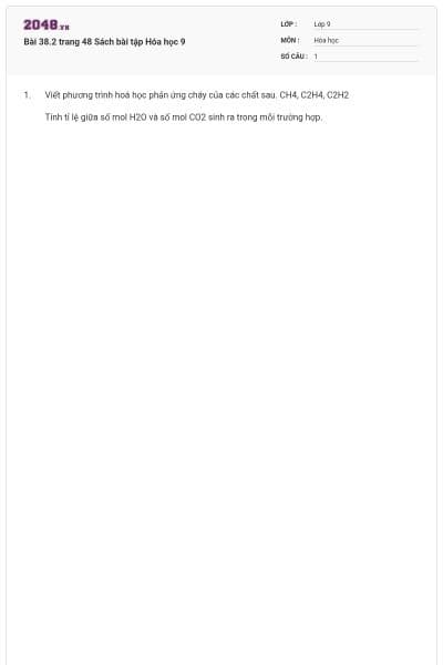 Bài 38.2 trang 48 Sách bài tập Hóa học 9