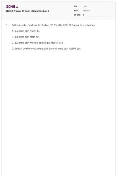 Bài 38.7 trang 48 Sách bài tập Hóa học 9