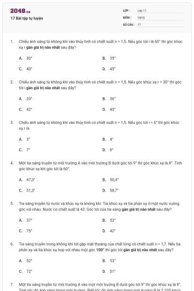 17 Bài tập tự luyện