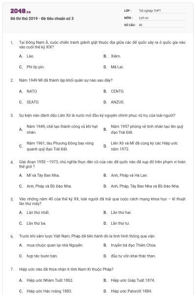 Đề thi thử 2019 - Đề tiêu chuẩn số 3