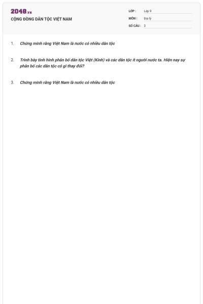 CỘNG ĐỒNG  DÂN TỘC VIỆT NAM