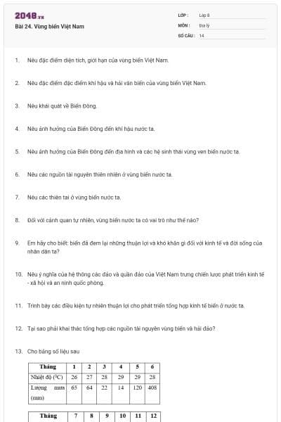 Bài 24. Vùng biển Việt Nam