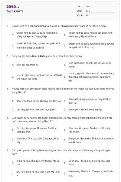Tiết 2. KINH TẾ