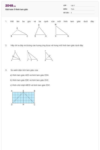 Giải toán 5 Hình tam giác