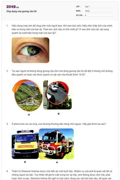 Ứng dụng của gương cầu lồi