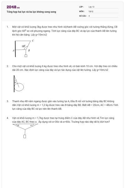Tổng hợp hai lực và ba lực không song song