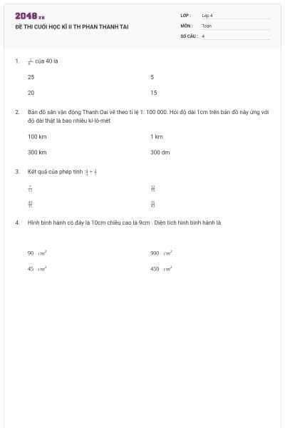 ĐỀ THI CUỐI HỌC KÌ II TH PHAN THANH TAI