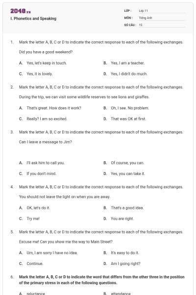 I. Phonetics and Speaking