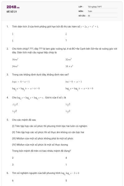 ĐỀ SỐ 21
