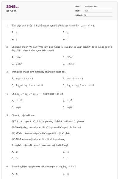 ĐỀ SỐ 21