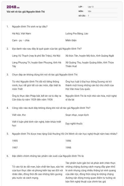 Vài nét về tác giả Nguyễn Đình Thi