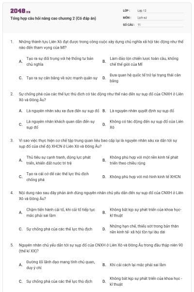Tổng hợp câu hỏi nâng cao chương 2 (Có đáp án)