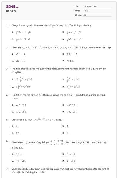 ĐỀ SỐ 22