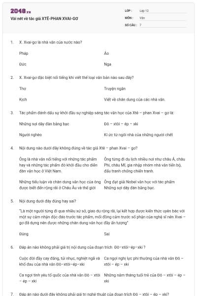 Vài nét về tác giả XTÊ-PHAN XVAI-GƠ