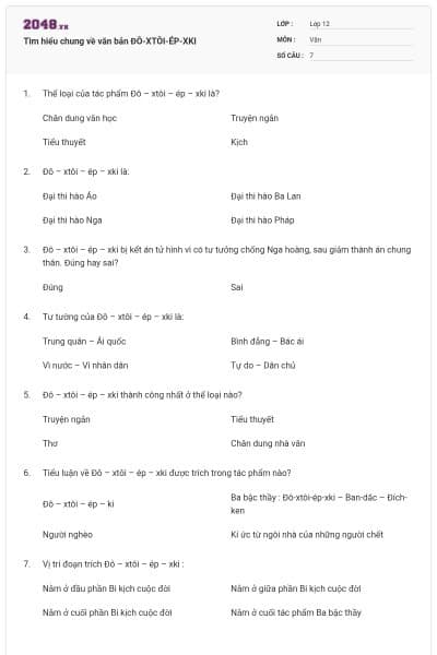 Tìm hiểu chung về văn bản ĐÔ-XTÔI-ÉP-XKI