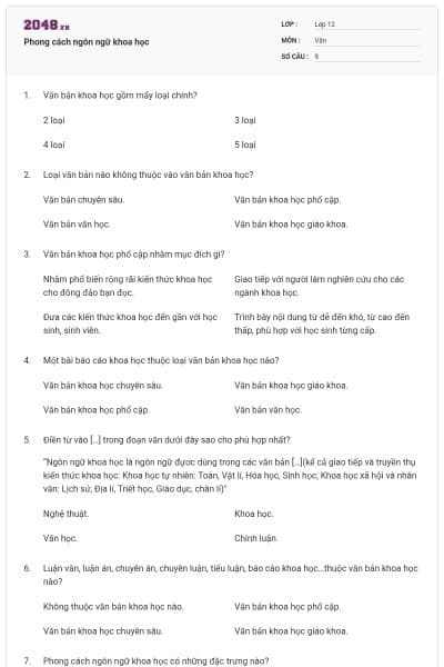 Phong cách ngôn ngữ khoa học