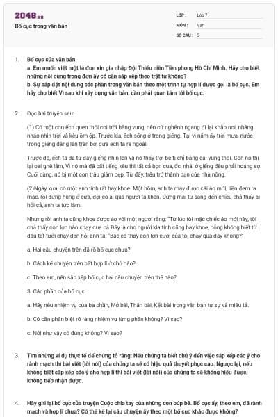 Bố cục trong văn bản