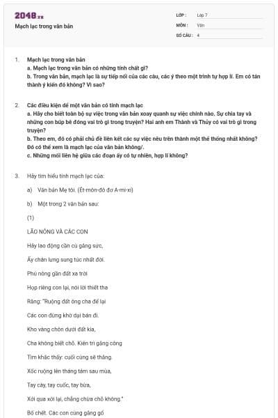 Mạch lạc trong văn bản