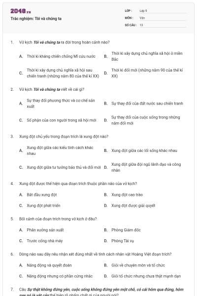 Trắc nghiệm: Tôi và chúng ta