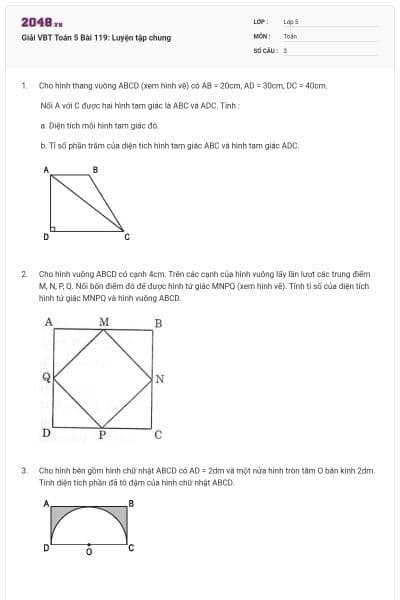 Giải VBT Toán 5 Bài 119: Luyện tập chung