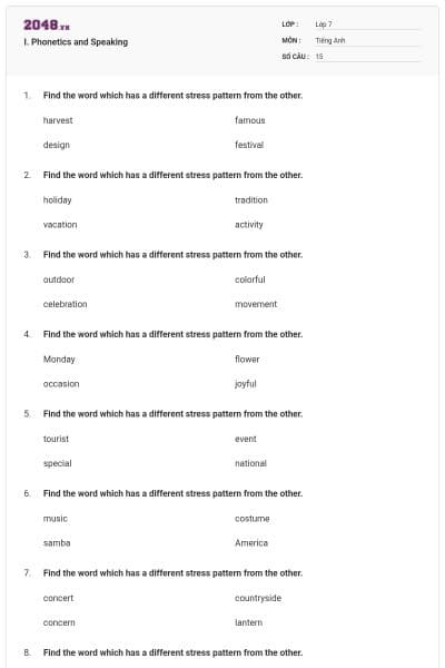 I. Phonetics and Speaking