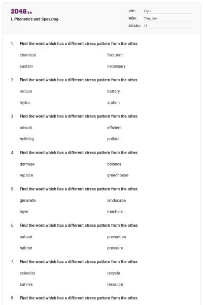 I. Phonetics and Speaking