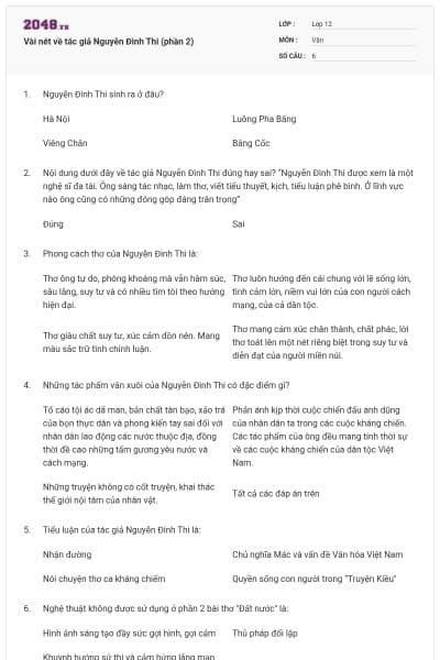 Vài nét về tác giả Nguyễn Đình Thi (phần 2)