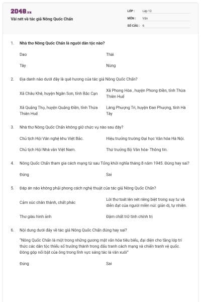 Vài nét về tác giả Nông Quốc Chấn