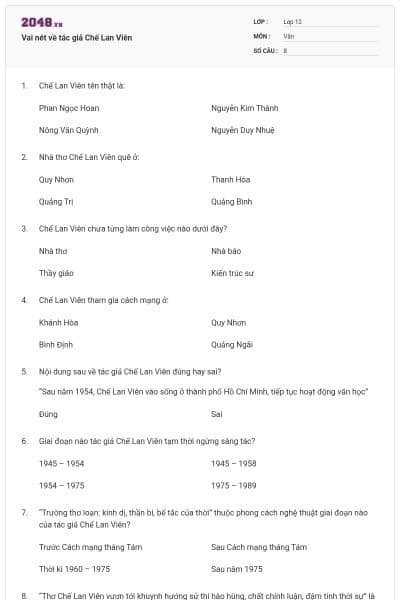 Vai nét về tác giả Chế Lan Viên