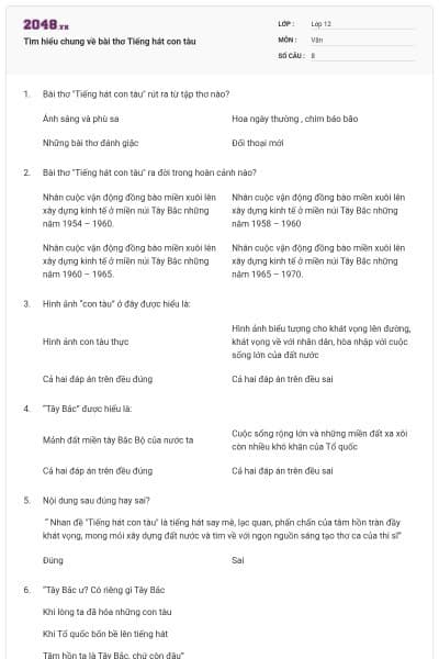 Tìm hiểu chung về bài thơ Tiếng hát con tàu