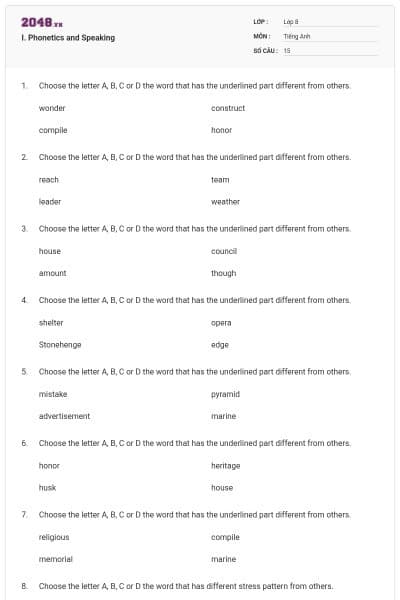 I. Phonetics and Speaking