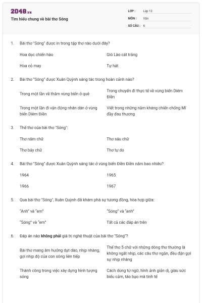 Tìm hiểu chung về bài thơ Sóng